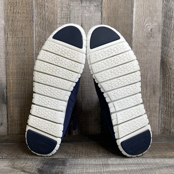 Womens Cole Haan ZeroGrand Double Zip Blue Nubuck WP Ankle Boots Size 8.5 B EUC - Picture 7 of 8